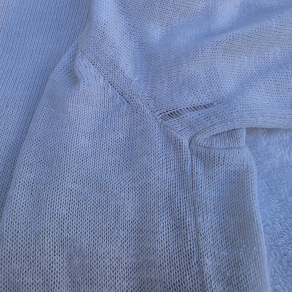 Banana Republic White Ramie Rayon Open Front Duster Cardigan Sweater Mens M - Picture 7 of 12